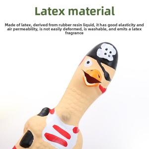 Juguete Divertido para Perros con Sonido de Pirata - Juguete Duradero de Látex con Sonido de <span class=keywords><strong>Pollo</strong></span>, Juguete Masticable con Sonido de Aullido para Perros - Product Image 2