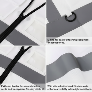 Vente en gros 100% polyester gilet de sécurité pour hommes noir réfléchissant veste de sécurité travail imperméable coupe-vent respirant personnalisable - Product Image 1