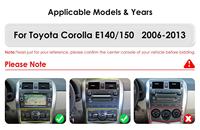CARUPEZ 9.7 pouces Android autoradio pour Toyota Corolla E140/150 2006-2013 7862S 8 cœurs DSP GPS Navigation Vertical Tesla Style