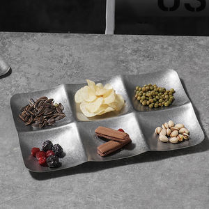 Plat de trempage de saveur en acier inoxydable coréen 304 soucoupe d'assiette d'assaisonnement 3 4 6 compartiments plateau de <span class=keywords><strong>sushi</strong></span> Barbecue - Product Image 1
