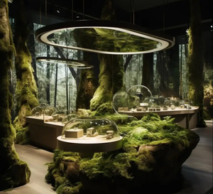 Funroad 2025 thiết kế mới mỹ phẩm LED đá cẩm thạch đồ trang sức truy cập hàng đầu hiển thị tủ kính sử dụng trang sức hiển thị Showcase - Product Image 3