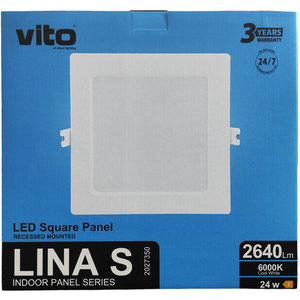 Recessed <b>Square</b> <b>LED</b> Panel 280x280mm 24W 6000K Cold <b>Light</b> <b>Ceiling</b> Fixture - Product Image 3
