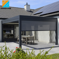Pergola en aluminium avec auvent motorisé électrique réglable pour maison