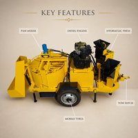 Machine à fabriquer des briques d'argile entrecroisées M7MI TWIN à moteur diesel