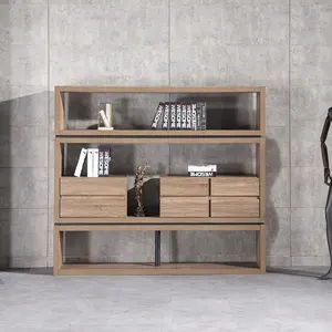 Office Furniture WESOME Open Home Office Multi-layers Wooden Display Bookshelf Bookcase