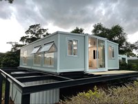 Petite maison 1 chambre préfabriquée dans les villages de vacances Mini maison moderne de luxe en conteneur avec salle de bain et cuisine