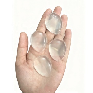 Mini éponge de maquillage en silicone en forme de goutte d'eau 3x4cm transparente lavable pour fond de teint et anticernes - Product Image 6