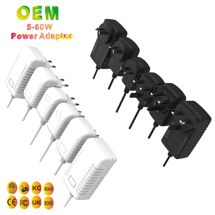 adaptor 12W Wall Charger Power Supply Adapter 5v 3a 12v1a ac dc power adapters switching power supplier