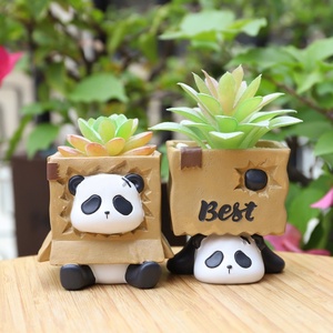 Nouveau fait à la main personnalisé Animal résine plantes succulentes plantation conteneur De Fleur décor Salon dessin animé Panda décoratif planteur Pots de fleurs - Product Image 2