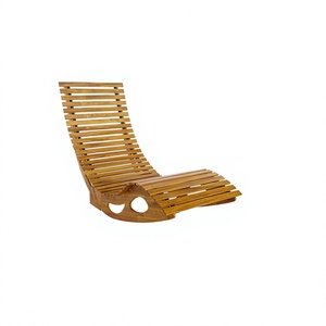 Meilleures ventes - Chaise longue à bascule en bois d'acacia massif, mobilier de jardin moderne et luxueux, matériau écologique, pour villa, parc, jardin - Product Image 6