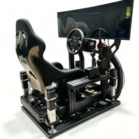 Simulateur de mouvement de course automobile avec siège, volant et simulateur de conduite pour centre de jeux et parc d'attractions
