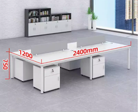 Ensemble de bureau et chaise de luxe personnalisable simple moderne 2/4/6 quatre places pour la maison ou l'immeuble de bureaux