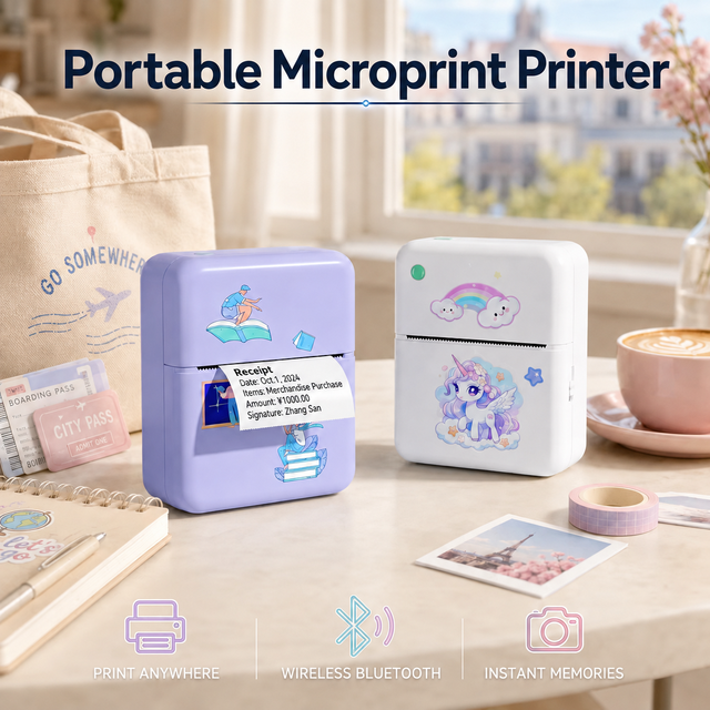 Mini Portable Thermal Label Printer, Wireless Sticker Maker for Price Tag, Smart Home Office Use, OEM Custom