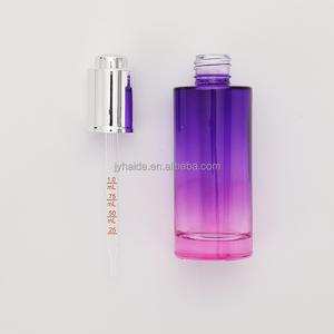 30 ml mor cam şişe için bir ölçek pipet ve meme özü yağı serumu ile işaretlenmiş 18mm 18/415 alüminyum kabuk basın damlalık. - Product Image 3