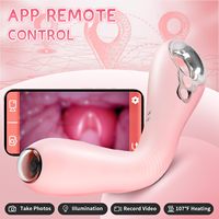 App Control Heizung Endoskop Dildo vibrator Klitoris G-Punkt Anal Stimulation Drahtlose Kamera G-Punkt Vibrator für Frauen Männer