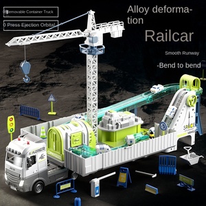 <span class=keywords><strong>Camión</strong></span> de <span class=keywords><strong>juguete</strong></span> de aleación extragrande para niños con pista espacial, <span class=keywords><strong>grúa</strong></span> y vehículos de ingeniería, <span class=keywords><strong>juguete</strong></span> de aventura de carreras de coches, regalo - Product Image 5
