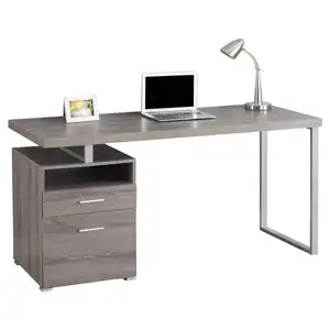 घर कार्यालय के साथ सस्ते लकड़ी पीसी अध्ययन टेबल 2 परत बड़े गहरे फ़ाइल दराज कैबिनेट कंप्यूटर डेस्क