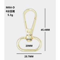 Mousqueton pivotant à ressort avec logo métallique, sans nickel, robuste, durable et polyvalent, accessoire pour sac, ceinture ou sangle