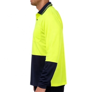 Người Đàn Ông Làm Việc Mặc Tùy Chỉnh Màu Hồng Dài Tay Áo Hàng Hóa Làm Việc Áo Sơ Mi Đồng Phục Hi VIS Mát Thở Polo T Áo Sơ Mi Với Người Đàn Ông - Product Image 5