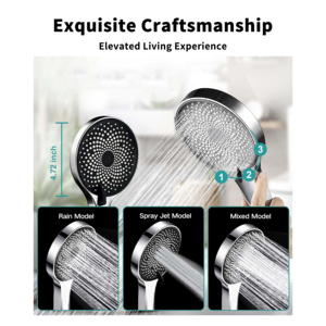 Set <span class=keywords><strong>Doccia</strong></span> di Lusso YEETE in Acciaio Inox, Montaggio a Parete, Miscelatore a Doppia Maniglia Cromato, Soffione <span class=keywords><strong>Doccia</strong></span> Quadrato a Pioggia, Design Moderno per Hotel - Product Image 3