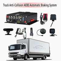 Sistema Automático de Frenado de Emergencia para Vehículos, Sistema de Prevención de Colisiones para Camiones AEBS con ADAS+DMS |   Solución de Seguridad para Flotas Retrofit