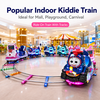 Train électrique pour enfants de 4 à 10 places avec rails, train de parc d'attractions, train pour aire de jeux intérieure et extérieure
