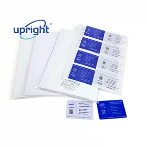 Cartão de papel em pvc vertical, folha a3, folhas para fazer copias, cartão branco de 0.76 mm de espessura, impressão a jato de tinta, cartão de identificação IC em pvc