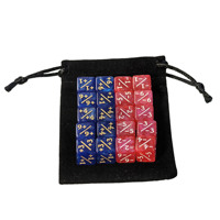 Ensemble de dés de comptage D6 personnalisés de qualité supérieure, 20 pièces, avec un sac en velours personnalisé pour les jeux de dés et de cartes