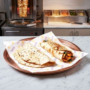 Custom Printed Food Grade Grease Proof Waterproof Eco-Friendly Biodegradable <b>Wrapping</b> <b>Paper</b> for <b>Burger</b> Sandwich Burrito - Product Image 4