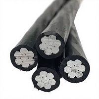 Câble aérien torsadé basse tension en aluminium XLPE LXS 4x50mm² 4x35mm² 4x25mm² 4x16mm² 4x95mm² pour l'énergie électrique