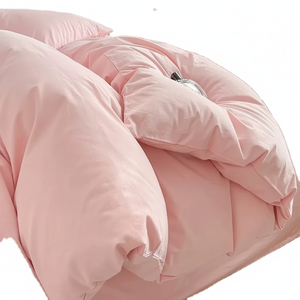 Juego de cama de lujo transpirable vietnamita GOTS Sábanas de algodón orgánico Juego de fundas de cuatro piezas Diseño de alta calidad Calidad comercial - Product Image 1