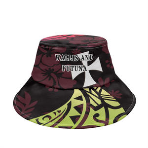 Offres Spéciales dans les zones touristiques Polynésie Été Plage Chapeau de pêcheur Îles de Wallis et Futuna Fleur Imprimer Seaux Chapeau - Product Image 2