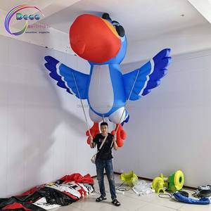 Pappagallo animale del fumetto gonfiabile di pubblicità portatile personalizzato - Product Image 2