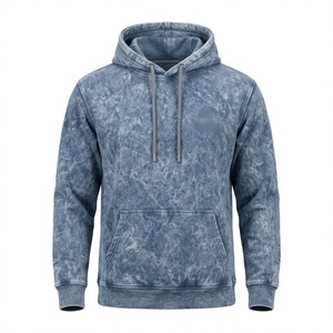 Custom Logo NO <b>String</b> Men's Heavyweight Cotton Fleece Vintage Acid Wash Autumn Hoodie with Quick Dry Feature - Product Image 1