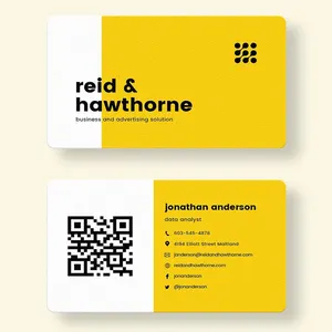 Tarjetas de negocios de papel personalizadas, con código qr