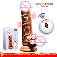 Vibromasseur réaliste intelligent en silicone avec télécommande sans fil pour femme