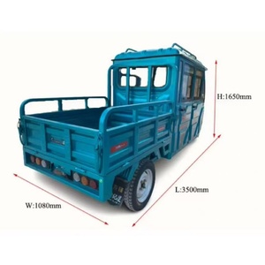 Tricycle électrique en acier 60 volts personnalisé en usine avec cabine fermée, caisse de chargement robuste, puissance supérieure à 1000W, <span class=keywords><strong>4</strong></span> portes, intérieur spacieux, <span class=keywords><strong>4</strong></span> places - Product Image 2