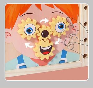 Unisex Montessori giáo dục tự làm đồ chơi thiết lập đa chức năng gỗ mô phỏng Nụ cười khuôn mặt công cụ hộp Nut tháo gỡ & vít lắp ráp - Product Image 2