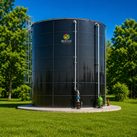Réservoir de stockage de biogaz en verre fusionné sur acier avec système de contrôle PLC complet
