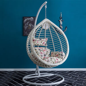 Maison jardin patio meubles relax balançoire chaise avec coussin moelleux <span class=keywords><strong>prix</strong></span> <span class=keywords><strong>de</strong></span> gros personnalisé canne <span class=keywords><strong>oeuf</strong></span> balançoire chaise extérieure pour les enfants - Product Image 4