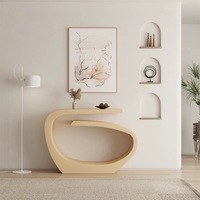 Console d'entrée multifonctionnelle en métal de style italien moderne et luxueux avec porte intégrée