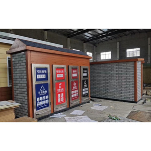 Smart Waste <b>Bins</b> Outdoor Stainless Steel Recycling <b>Storage</b> Bucket Rectangular Modern Multi Functional Collection Shelter - Product Image 2