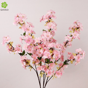 Flor Artificial de Flor de Cerezo Pequeña de 3 Puntas, de Plástico y Seda, Alta Simulación, Decoración para el Hogar, Decoración para Bodas - Product Image 5