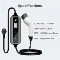 Station de recharge pour voiture 3,5 kW certifiée CE OEM ODM avec longueur de câble optimisée pour chargeur domestique EV