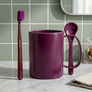 Vaso Ecológico de Fibra de Açaí de 300 ml con Cepillo de Dientes - Vaso Brasileño Sostenible y Reutilizable - Product Image 3
