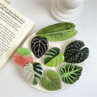 Soporte Plegable para Teléfono Móvil con Diseño de Hoja de Planta, Soporte Acrílico para Teléfono, Agarre para Teléfono, para iPhone 16 Pro Max