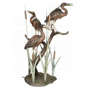 Estatua de Garza de Bronce Fundido para Exteriores, Artesanía Metálica para Decoración de Jardín, Escultura de <span class=keywords><strong>Grus</strong></span> Japonensis, Escultura de Pájaro Grulla, Escultura de Harpía - Product Image 6