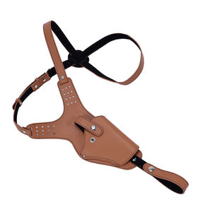 सामरिक गियर सामरिक होल्स्टर पु चमड़े के समायोज्य ऊर्ध्वाधर कंधे होल्स्टर नरम छुपा ले - Product Image 4