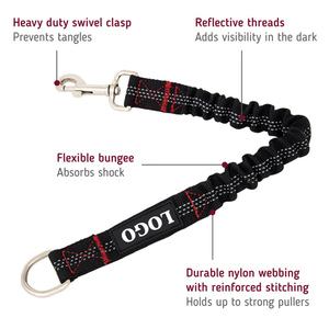 Ammortizzatore <span class=keywords><strong>Bungee</strong></span> guinzaglio attacco cane resistente in Nylon legatura fuori Extender guinzaglio cane - Product Image 5