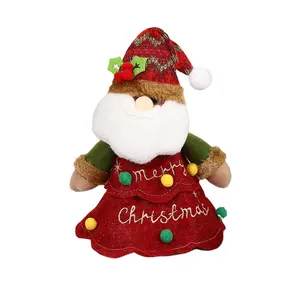 Adornos navideños transfronterizos Elk Santa Claus Doll Table Top Decoraciones navideñas Regalos Figuras y juguetes